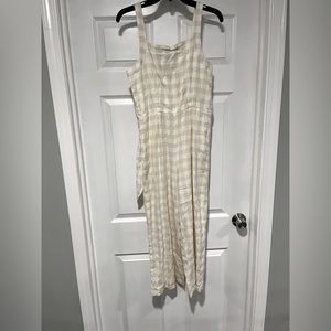 Thread & supply gingham cropped leg jumpsuit